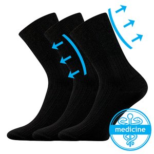 BOMA ponožky Zdrav. černá 3 pár 35-37 102159
