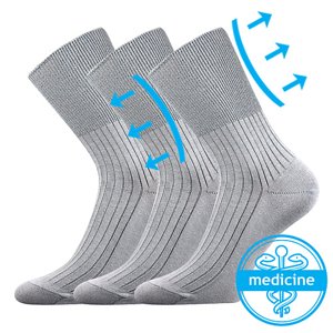 BOMA ponožky Zdrav. světle šedá 3 pár 35-37 102160