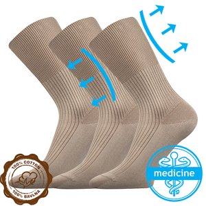 LONKA® ponožky Zdravan béžová 3 pár 35-37 109566