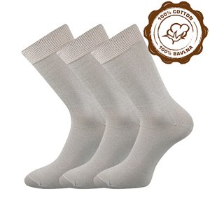 LONKA ponožky Habin světle šedá 3 pár 43-45 101084