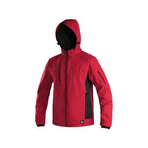 CXS DURHAM Pánská softshellová bunda červeno - černá L 123007226094