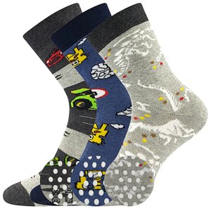 BOMA ponožky Sibiř dětská 07 ABS mix A - kluk 3 pár 30-34 117930