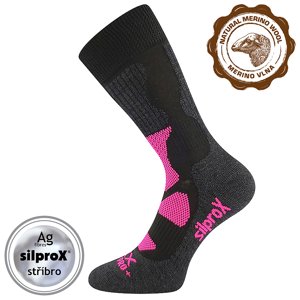 VOXX ponožky Etrex černo-růžová 1 pár 39-42 118228