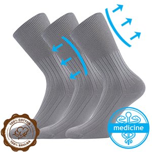 LONKA ponožky Zdravan šedá 3 pár 35-37 118780