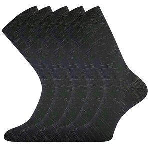 LONKA ponožky KlimaX černý melír 5 pár 39-42 103027