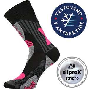 VOXX® ponožky Vision černá-magenta 1 pár 35-38 110049