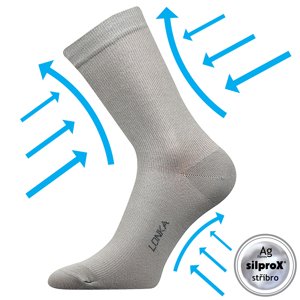 LONKA kompresní ponožky Kooper sv.šedá 1 pár 39-42 109202