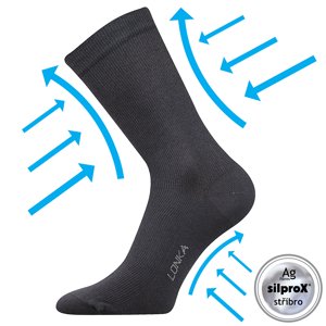 LONKA kompresní ponožky Kooper tm.šedá 1 pár 35-38 109195