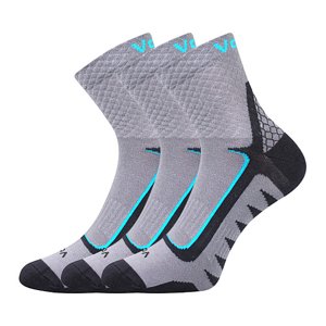 VOXX ponožky Kryptox šedá-tyrkys 3 pár 43-46 111210