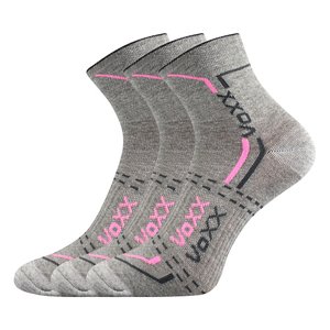 VOXX® ponožky Franz 03 sv.šedá/růžová 3 pár 35-38 114577