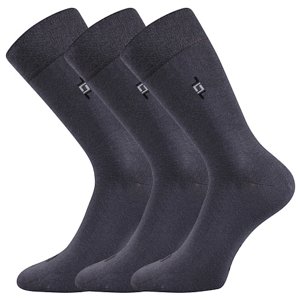 LONKA® ponožky Despok tm.šedá 3 pár 43-46 114763