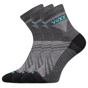 VOXX ponožky Rexon 01 tm.šedá melé 3 pár 39-42 117301