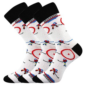 LONKA ponožky Woodoo 02/hokej 3 pár 43-46 117673