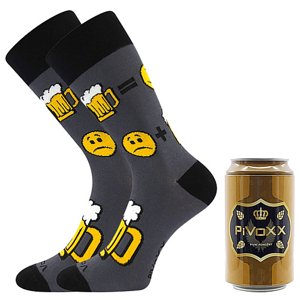 VOXX ponožky PiVoXX + plechovka vzor E + hnědá plechovka 1 pár 39-42 118343