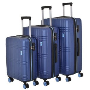 Cestovní kufry set 3ks Dielle S,M,L 130-05 modrá 216 L
