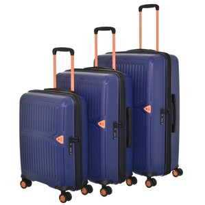 Cestovní kufry set 3ks Dielle S,M,L 140-05 modrá 232 L