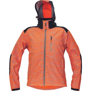 KNOXFIELD printed Pánská softshellová bunda oranžová S 0301047390001