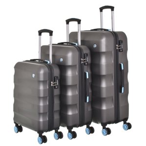 Cestovní kufry set 3ks Dielle Wave 4W S,M,L 150-23 antracitová 169 L