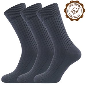 LONKA ponožky Zebran tm.šedá 3 pár 41-42 119484