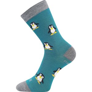 VOXX ponožky Penguinik modro-zelená 1 pár 30-34 120123
