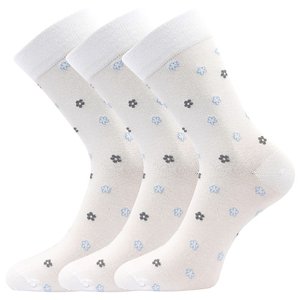 LONKA ponožky Flowrana bílá 3 pár 39-42 120098