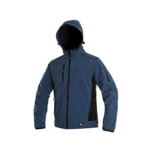 CXS DURHAM Pánská softshellová bunda modro-černá S 123007241192